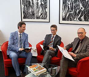 Dirk Heine, Dr. Tobias Schmitz und Dr. Bernd Gülker